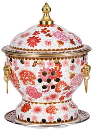 Hot Pot de estilo chino, olla caliente de cobre de Beijing, Individual Pequeño Hot Pot Viejo Beijing Tradicional Cobre puro Hotpot chino Retro Mutton Hot Pot