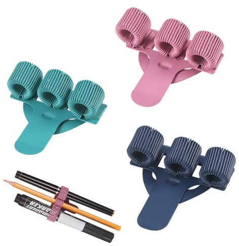 JIANTA 3 Stück Stifthalter Edelstahl Krankenschwester Zubehör, 3-fach Stiftehalter mit Federring-Design, Kugelschreiber Halter Clip, Pflege-Zubehör für Krankenschwester und Arzt (3 Farben)