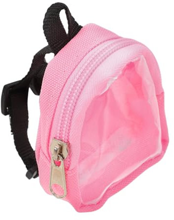 Toyvian Mini-Rucksack Für Puppen Mit Klarem Fenster Verstellbare Schultergurte Mehrere Taschen Für Stauraum Stofffigur-Tasche Passend Für Puppen Unterschiedlicher