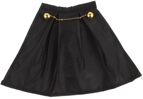 Abaodam 1stücke Doll Costume Cloak Mit Schnalle Für Sammelfiguren Wiederverwendbarer Umhang Für Puppen Dekorative Mini-Kleidung Für Kreatives Spiel Und DIY-projekte Schwarz