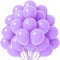DazzJoy 20 Stück Luftballons Lila Geburtstagsdeko, 10 Zoll Macaron Lila Luftballons Hochzeit,Helium Luftballon für Party Deko