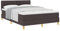vidaXL Boxspringbett mit Matratze Dunkelbraun Polsterung 140X200 cm Stoff für Erwachsene Natürliche Holzbeine Einfache Montage und Komfort Zeitgenössischer Topper Schlafen Erwachsenenschlafzimmermöbel