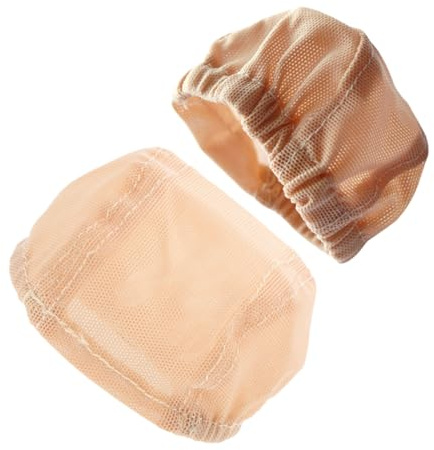 Gatuida 2 Stück Bjd Perücken Hut Zubehör Doll Wig Net Caps für Verschiedene Puppenkopfgrößen Handgefertigte Anpassbare Perückenhaube Installieren Reinigen