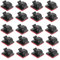 Uonlytech 100 pièces Clips de Fixation Câbles Autocollants pour Organisation Wire Management Clips Adhésifs pour Caméra de Tableau Bureau Noir Design Minimaliste