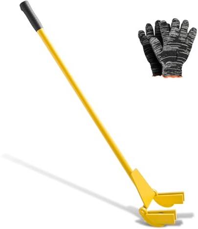 VEVOR Pallet Buster Tool with 41‘’ Carbon Steel Handle, Heavy Duty Wrecking Pry Bar, Articulating Head Deck Board Removal Tool for Non-Damaging Wooden Pallet & Deck Removal
