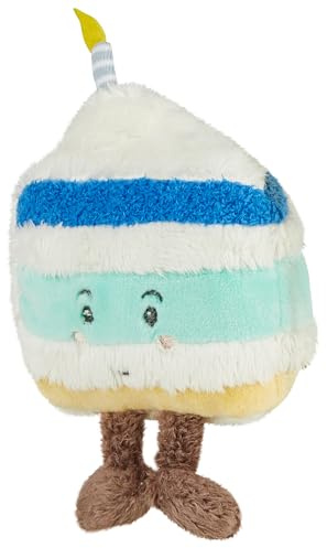 Sterntaler Kuscheltier S Kuchenstück aus kuscheligem Flausch, gefüllt mit Polyesterwatte, mit Rassel, 16 × 11 × 8 cm – bunt