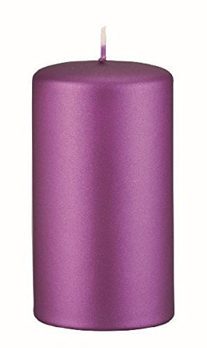 Stumpenkerzen Metallic Beere Matt 8 x Ø 6 cm, 12 Stück