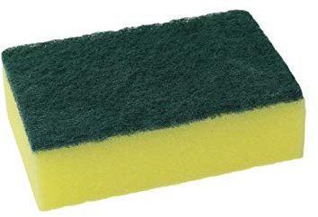 We Can Source It Ltd – Green Yellow Double-Sided Industrial Sponge Scourers – Heavy-Duty Sponge Scourer Pads – For Domestic and Commercial Use – For Cleaning Utensils, Baseboards, Floors – 10 Pack