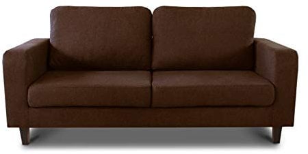 Sofa Kera 3-Sitzer, Couch 3-er, Loungesofa, Couchgarnitur, Sofagarnitur, Holzfüße, Polstersofa mit Federkern (Braun (Cosmic 70))