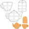 3er Set Teeparty Ausstechformen (Formen: Teekanne, Teetasse und Teebeutel), 3 Teile, Ideal für die selbstgestaltete Teeparty, Bakerlogy