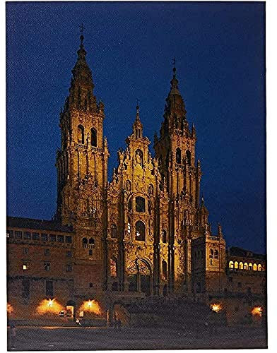 Jandei Dekoratives LED-Bild, gelbes Licht, 30401,8 Santiago de Compostela
