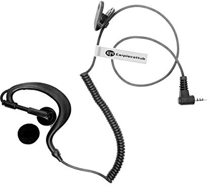 G SHAPE LISTEN RECEIVE ONLY EARPIECE EAR HANGER Compatible with 1 PIN SEPURA RADIO SRP2000, SRP3000, SRH3500, SRH3800, SRH3900