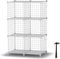 HOMIDEC Wire Cube Storage, Storage Shelves 6 Cube Bookshelf Bookcase Closet Organizer and Storage, Wire Storage Shelves Multi-Use DIY Storage Cube Shelf for Books, Toys, Clothes, Tools