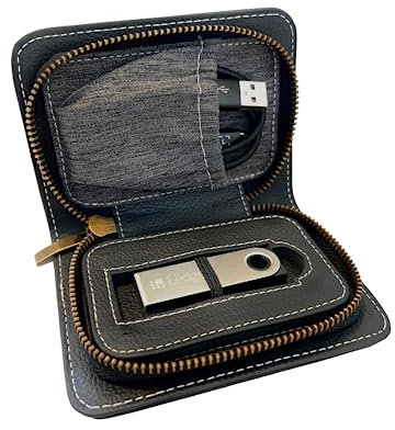 Soul Technologies Cryptocurrency Hardware Wallet Case - Luxus Crypto Wallet Case Kompatibel mit Ledger Nano X/S Plus - Schutzhülle aus veganem Leder für Crypto und NFTs (Black Slimline)