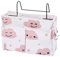 HNJKJEU Bett Organizer Bett Tasche mit Darhthaken Hängetasche Hochbett Aufbewahrungstasche für Buch, Magazin, Handy, Kopfhörer Bett Aufbewahrung(Rosa)