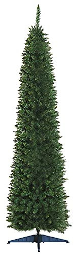 HOMCOM Künstlicher Weihnachtsbaum 2,1 m, Schmaler Christbaum mit Ständer, 499 Äste, Zerlegbar, Weihnachtsdeko Kunststoff Tanne Grün, Ø60 x 210 cm