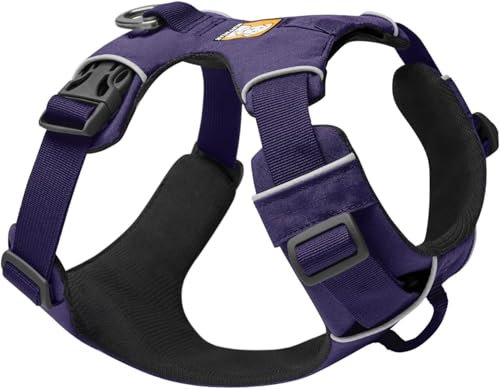RUFFWEAR Front Range Hundegeschirr mit Brustring, Reflektierendes Gepolstertes Anti-Zieh-Geschirr, Purple Sage, XS