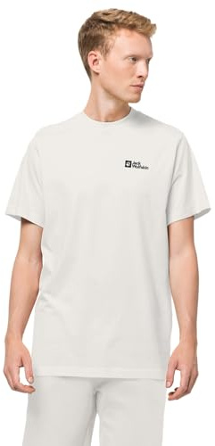 Jack Wolfskin Herren Essential M T-Shirt Shortsleeve, Weiß, M EU