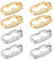 CHGCRAFT 8 Pz 2 Colori Brass Enhancer Shortener Fermaglio Intercambiabile Bail Clasp Peanut Pearl k Chiusura Connettore con Strass per 0.39 inch (10mm) Pearl Gemstone Bead Collana Gioielli Making