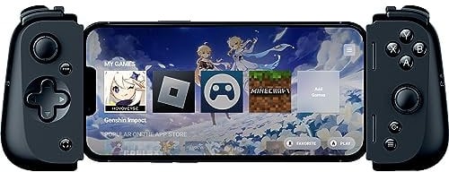 Razer Kishi V2 Mobile Gaming Controller for iPhone: Console Quality Gaming Controls - Universal Fit with Extendable Bridge - Stream PC, Xbox, PlayStation Games - Ultra Low Latency - Ergonomic Design