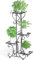 unho Blumenregal Metall, Pflanzenregal mit 4 Ebenen, Blumenständer Blumentreppe Pflanzenständer für Garten Balkon, Schwarz