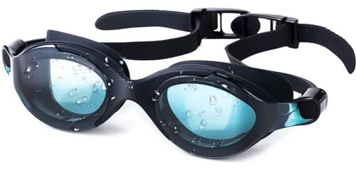 Dizokizo Occhialini da nuoto protezione UV anti-appannamento impermeabile nuoto occhiali facili da regolare per adulti uomini donne