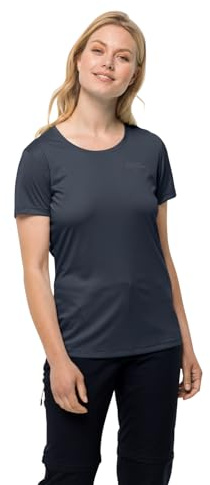 Jack Wolfskin Damen Tech W T Shirt Shortsleeve, Night Blue, M EU