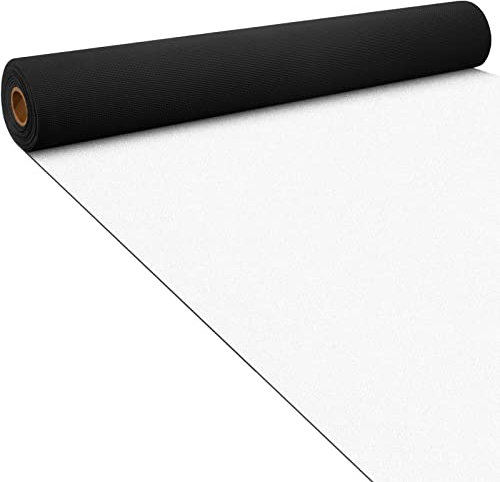 Neopren-Teppichläufer, wiederverwendbarer Kunststoff-Bodenläufer, rutschfeste Gummi-Rückseite, Läufer für Flur, Gangläufer, Teppichrolle für Hochzeit, Party, Dekoration, Outdoor (weiß, 3x6 m)