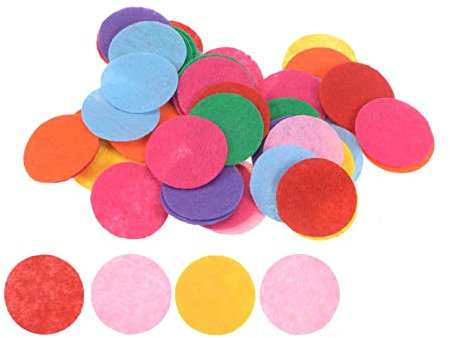 sourcing map 100 Stück runde Filzkreise, 30 mm 3,8 cm Bastelfilz-Pads, Vliesstoff-Pads für DIY, Nähen, Handarbeit, Schnittprojekte, Bastelarbeiten, gemischte Farben