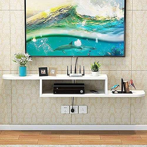 URBERY TV-Ständer zum Aufhängen an der Wand, schwebendes TV-Gerät, an der Wand befestigter TV-Schrank für Router-Regal, DVD-Set-Top-Box-Aufbewahrung/C/100Cm/C/100Cm