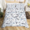 Flugzeug Bettwäsche Set Kinder Flugzeug Druck Bettbezug Set Jungen Mädchen Dekor Flugzeug Fliegende Tröster Abdeckung Skizze Stil Navy Blau Schwarz Weiß Quilt Cover Moderne Schlafzimmer S Größe