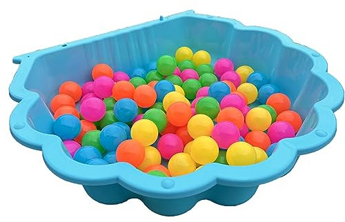 Coquillage à eau, bac à sable, pour piscine, pataugeoire ou bac à sable rempli de 100 balles de jeu colorées (turquoise)