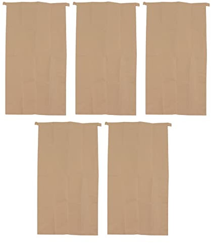 Sac Tissé Composite En Papier Kraft 5 Pièces Sacs De Pelouse Et De Feuilles Respectueux De L'environnement Sacs Poubelle Imperméables Pour la Pelouse de la Cour du Jardin de la Maison