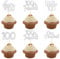 Gyufise 30Pcs Happy 100th Birthday Cupcake Toppers Silver Glitter One Hundred Cheers to 100 Years Old Birthday Cupcake Picks for 100th Birthday Anniversary Party Cake Decorations