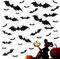 BZKSER Halloween 3D Fledermaus Deko - 32Pcs Wandaufkleber in 4 Verschiedenen Größen, Wasserdichtes PVC, Gruseliges Schwarzes, Abnehmbares Fledermaus DIY Halloween Deko Set für Fensterdeko