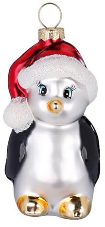 Christbaumschmuck Pinguin 7cm Weihnachtskugel Figur Weihnachtsbaumfigur aus Glas