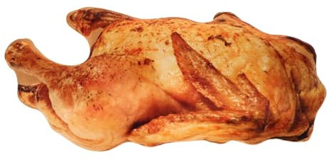 MAGICLULU Weiches Rückenkissen Pizzaförmiges Kissen Gebratenes Huhn, Stofftier Essenskissen Dekoratives Kissen Lustiges Kissen Plüschkissen Gebratenes Hühnerkissen Dekokissen Sanft Um
