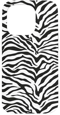 Schwarz-weißes Design Savanne Zebra-Muster Hülle für iPhone 15 Pro