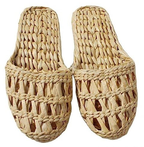 Ladies Beach Sandalias De Cuerda De Cáñamo Pareja Zapatillas De Paja De Cosplay para Hombres Y Mujeres Zapatos De Interior Suaves