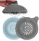 flintronic 2PCS Coladores de Drenaje de Silicona, Cubierta de Desagüe de Ducha, Tapón de Filtro Protector de Colator de Fregadero Plegable con Ventosa Fuerte para Bañera, Baño, Cocina (Gris+Azul)