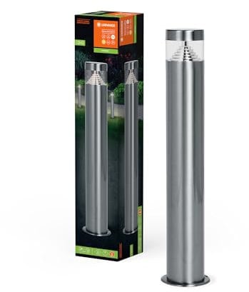 LEDVANCE ENDURA HYBRID ORION Außenleuchte, Hybridleuchte, 2W, 170lm, warmweiße Lichtfarbe, 3.000K Farbtemperatur, Edelstahl, IP44 & IP67 Schutzklasse, Solar- & Stromnetzbetrieb