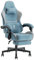 Dowinx Gaming Chair for Adults, Ergonomic Computer Chairs with Footrest, PC Office Chair with Massage, Up to 150Kg, Blue