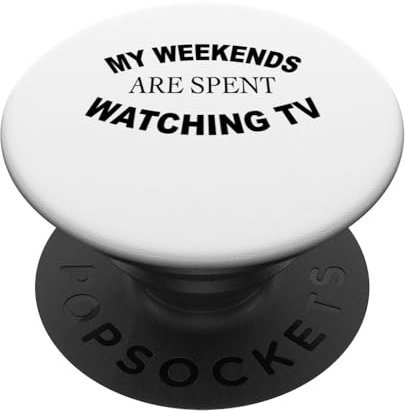 Lustiges Gag-TV-Geschenk mit Aufschrift My Weekends Are Spent Watching TV PopSockets mit austauschbarem PopGrip