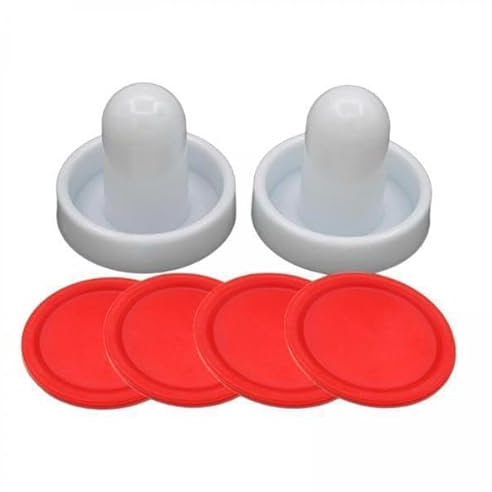 Oshhni Luft Hockey Schieber Set mit Paddeln und Toren, Spieltischzubehör