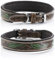 Jack & Russell Unikat Hundehalsband aus Leder, Hand-geschnitzt & gepolstert– Halsband aus Büffelleder, Hunde Lederhalsband braun/dunkelgrün Hailey (M (31,5-40,0cm))