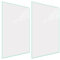 DarHaus Copri piano cottura induzione 2 x 35x52 cm copertura per piano cottura in vetroceramica 1 pezzi universale per piastre di cottura paraspruzzi tagliere in vetro temprato bianco