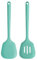 U-Taste Extra lunga spatola in silicone: Spatola da cucina solida e scanalata resistente al calore a 315 ℃, flipper da cucina per friggere pancakes di pesce (Aqua Sky, 2 pezzi)