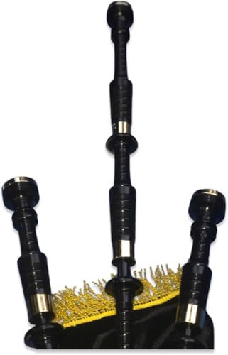 McWilliams Dudelsack, traditioneller schottischer professioneller Hochland-Dudelsack für Anfänger und Erwachsene, mit komplettem Zubehör (Schwarz G1)