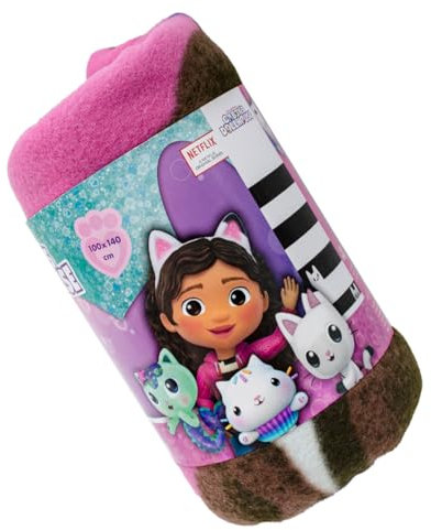 ms móvil shop Gabby's Dollhouse Children's Blanket 100 x 140 cm 100% Polyester - A-meaw-zing Friends Print | Official Product for Children