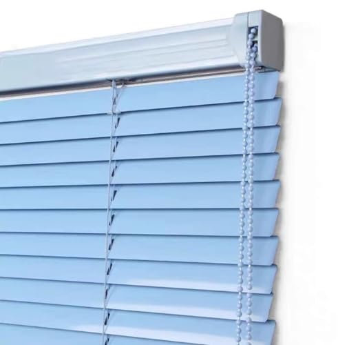 Aluminium-Jalousien, blau, Privatsphäre, Zuhause, Büro, einfache Montage, 25 mm, Lamellenvorhang, Lichtanpassung, 60 cm x 240 cm
